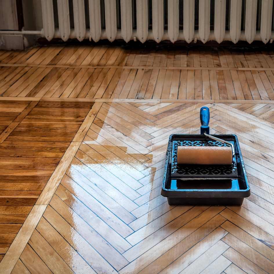 Rénovation parquet professionnel par JM Group en Belgique